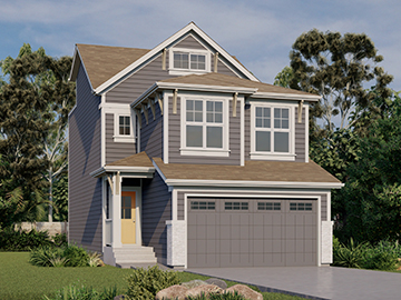 Rendering of front-garage home